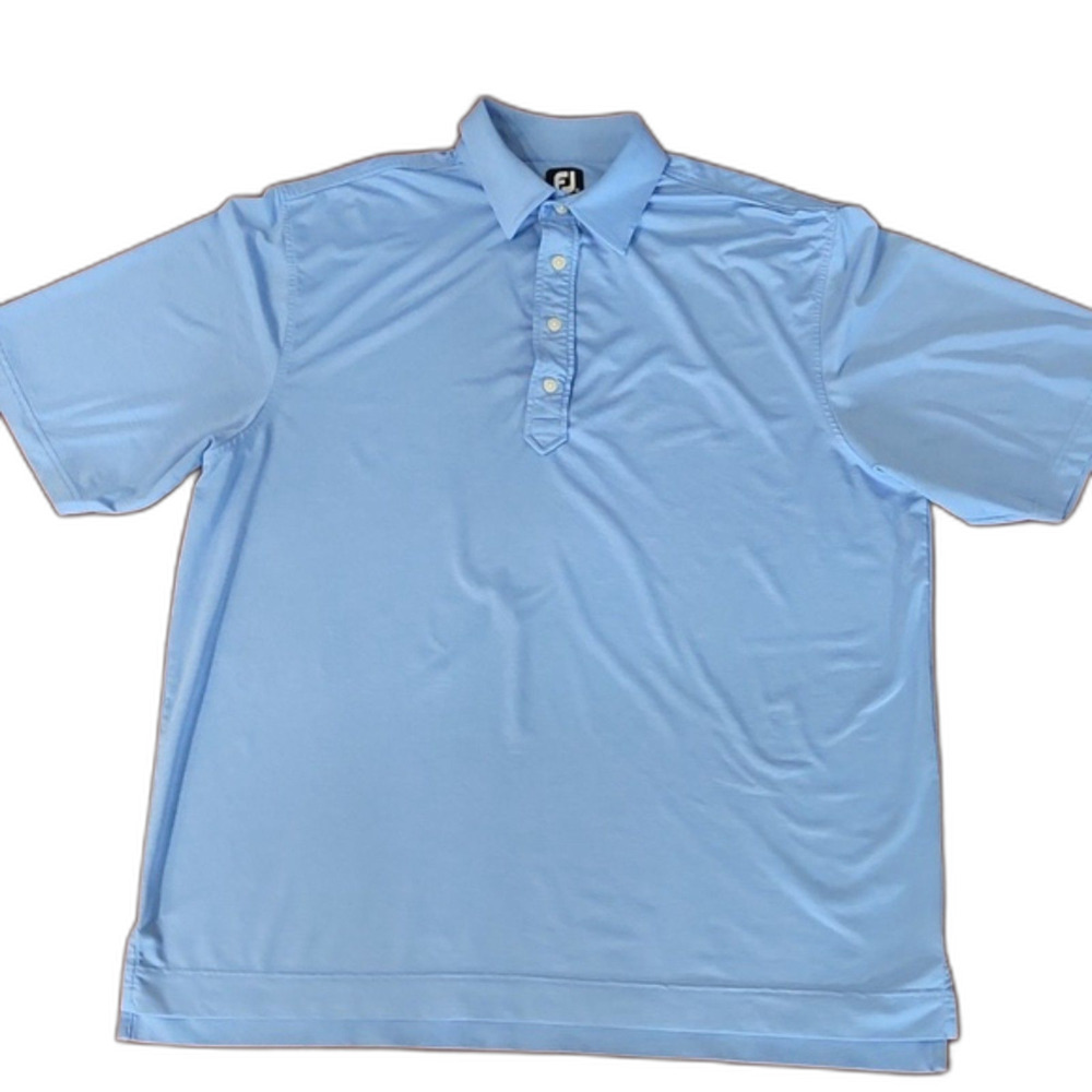 FootJoy Men's Performance Polo Shirt, Heather Light Blue, Size XL